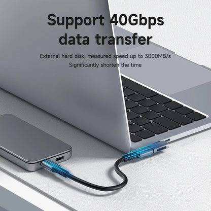 240W USB C to C Adapter 40Gbps 8K 60Hz 90 Degree Converter USB4 Adapter for Thunderbolt 4/3 Macbook Iphone 17 Pro Tablet